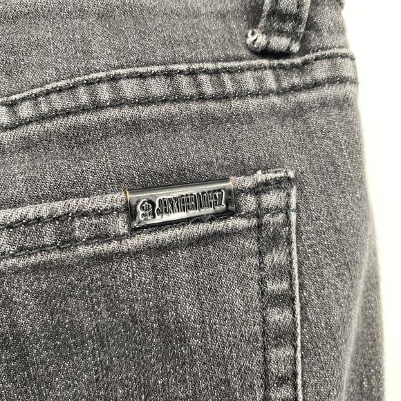 Jennifer Lopez Dark Wash Denim Skinny Jeans Gray Black Size 0 - Picture 3 of 9